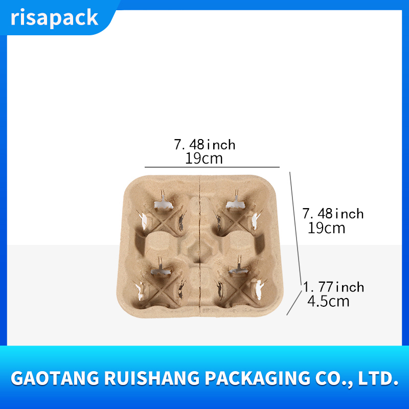 Small four-cup tearable cup holder